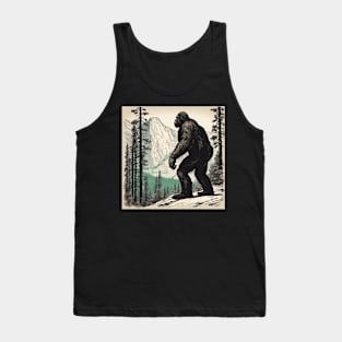 Funny Bigfoot Dad Monster Believer in the Yosemite Mountains Tank Top